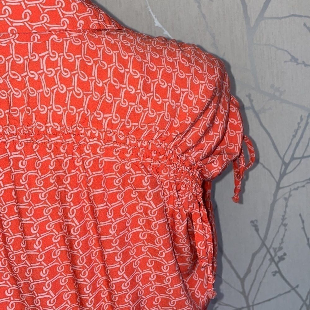Anthropologie Coral Printed Midi Dress - Picture 11 of 14